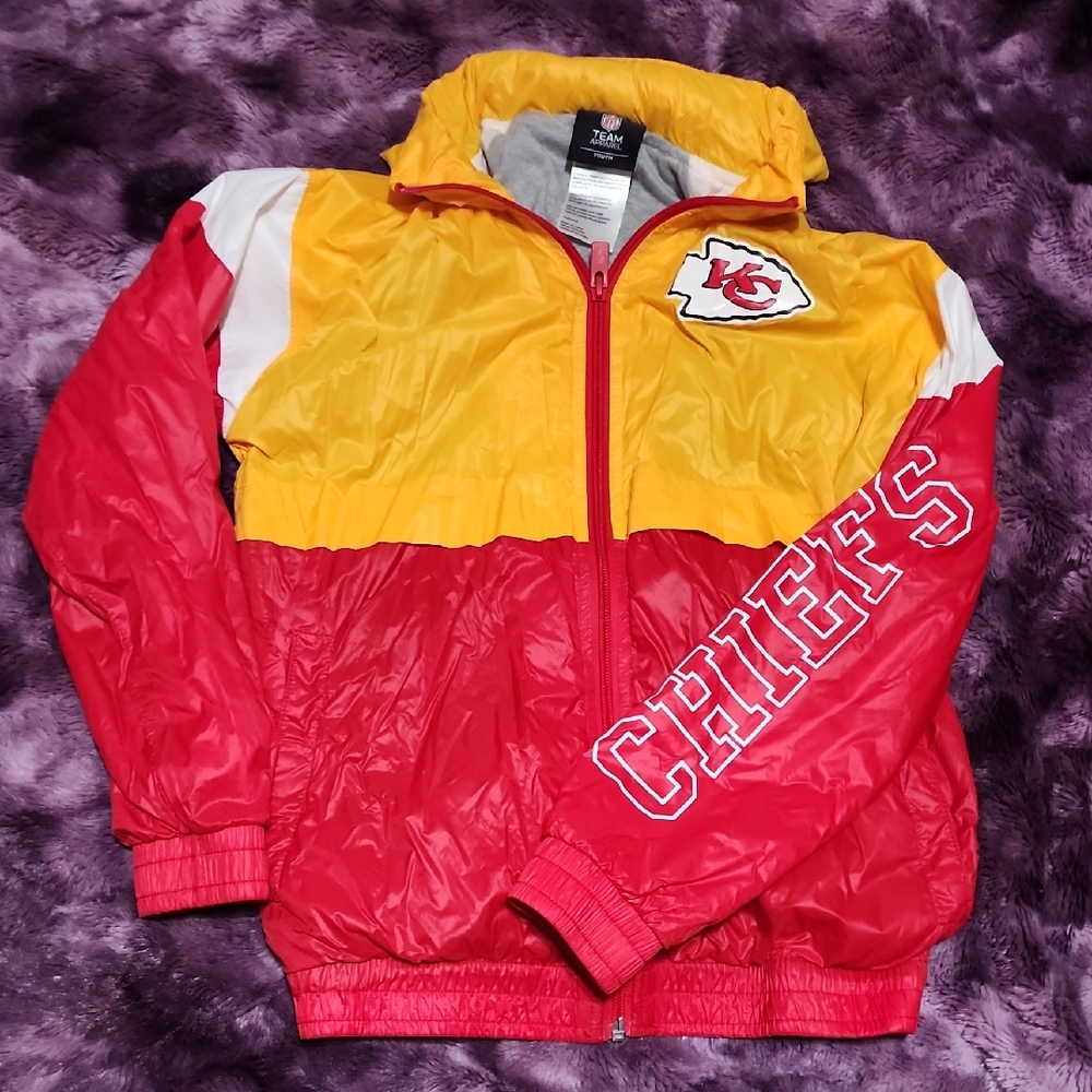 Chiefs Youth Zip-up Windbreaker Jacket